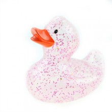 transparent glitter rubber duck