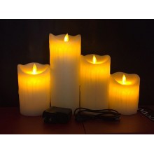 moving wick rechargeable candle