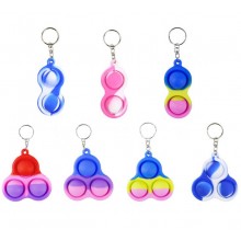 rainbow bubble popper keychain